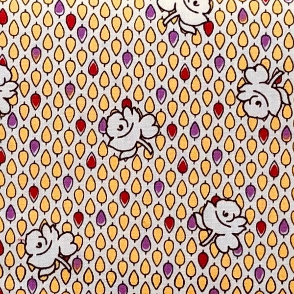 Sara Morgan Fabric, FeedSack, Washington Street Studio, P&B Textiles, 3159-644-Y, Yellow, White, Red, Lavender Floral