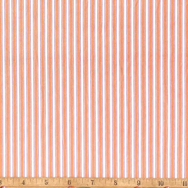 Dena Designs Sunshine Linen Stripe, LIDF-006-Orange, Plain Weave Home Dec fabric, 45Linen/55Cotton