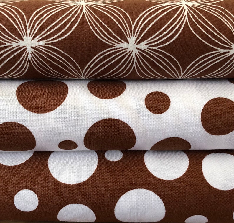 Lolli Dot CX3295-MUDX-D Michael Miller Fabric Brown with white dots
