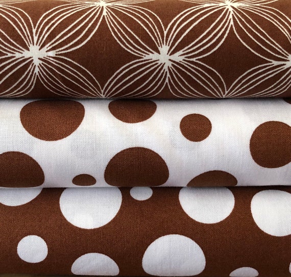 Lolli Dot CX3295-MUDX-D Michael Miller Fabric Brown with white dots