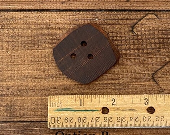 FrogTree Handcrafted Cocobolo Wood Button with 3 holes. Fair Trade**  Approximately 2 1/4"-2 1/2" / 55mm-65mm diameter
