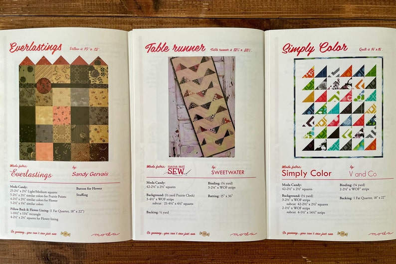 Moda booklet with 18 sewing DIY quilting projects image 4