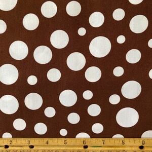 Lolli Dot CX3295-MUDX-D Michael Miller Fabric Brown with white dots