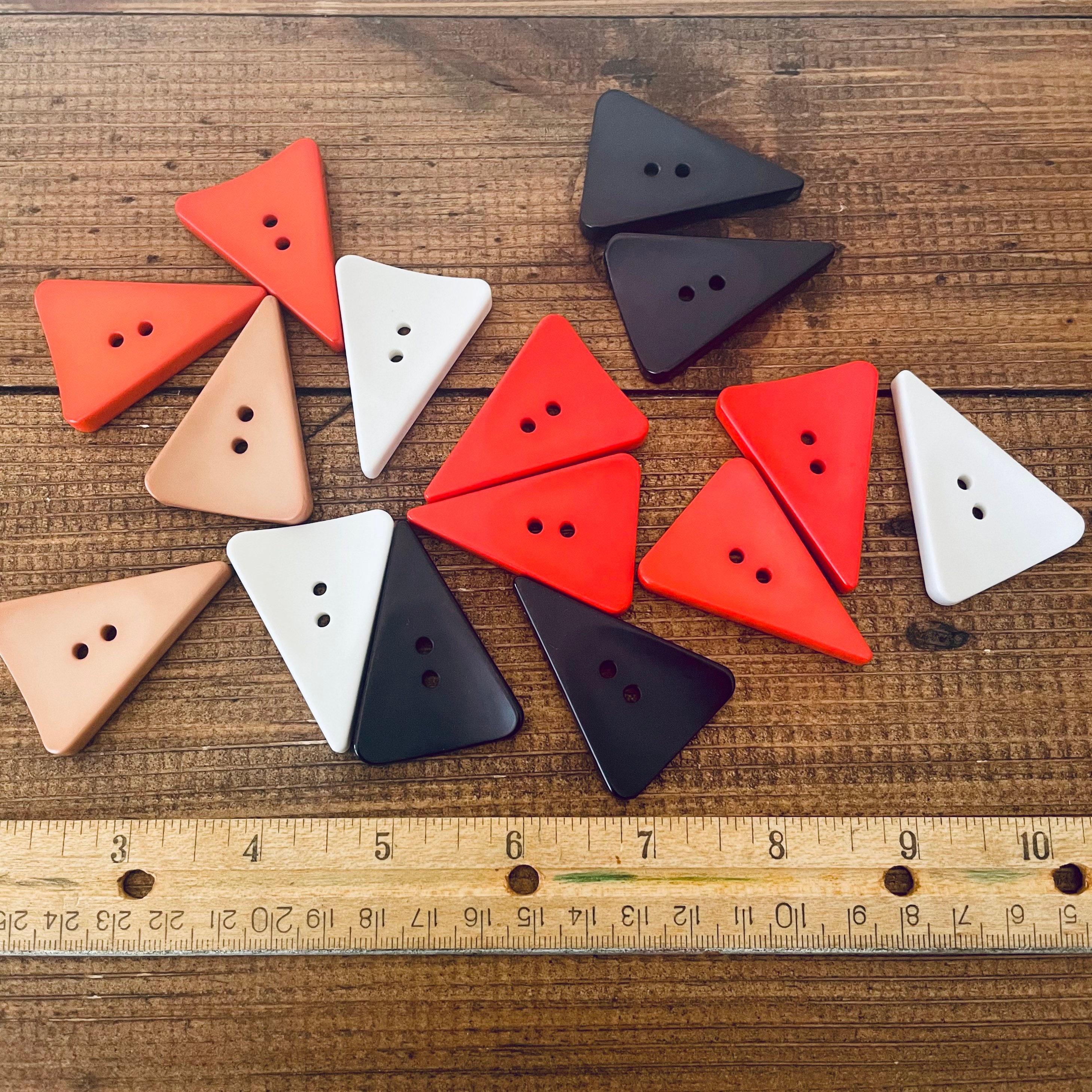 48mm Large Triangle Button 2 Holes Polymer Dill Buttons - Etsy