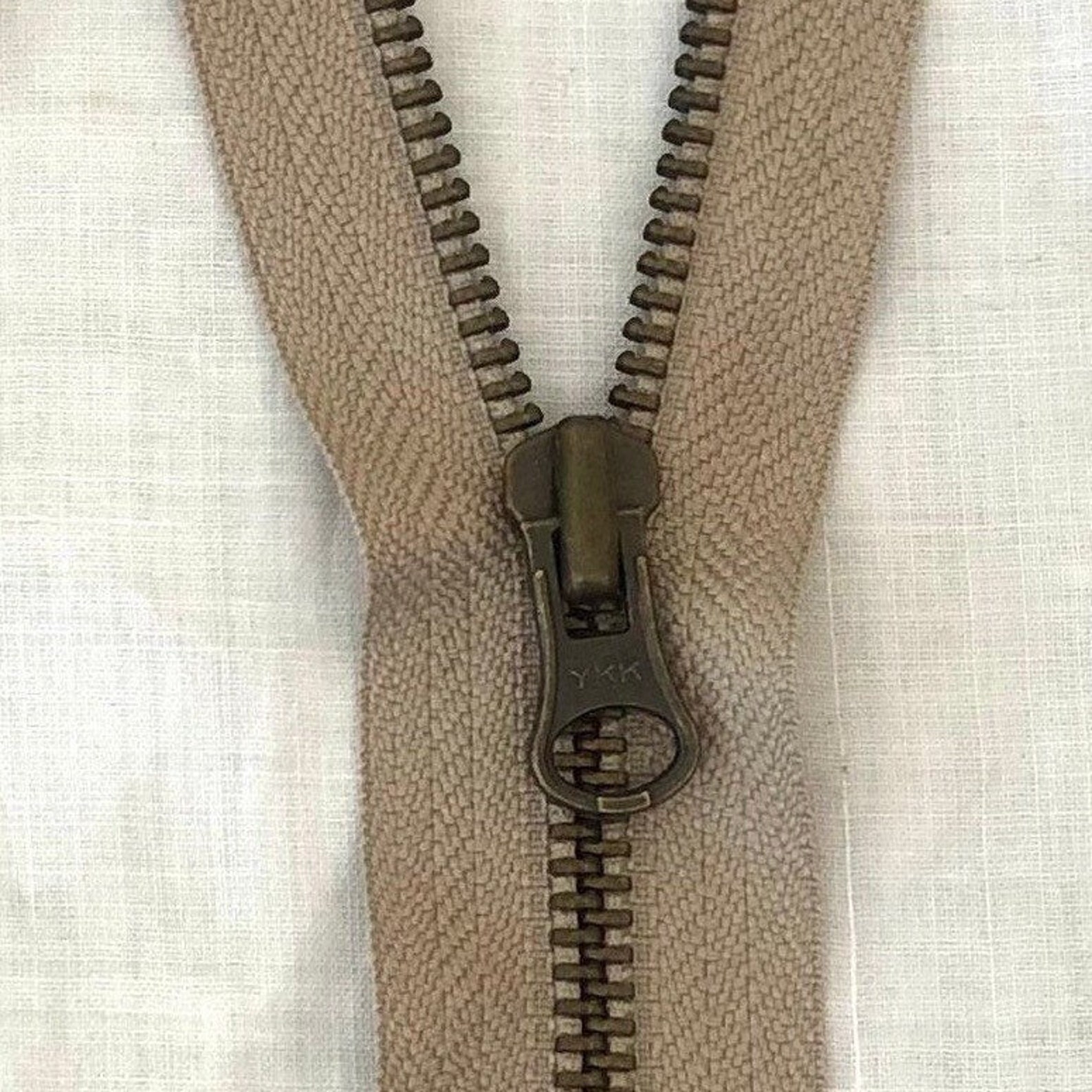 YKK Two Way 16 inch separating zipper 5mm antique brass teeth Etsy