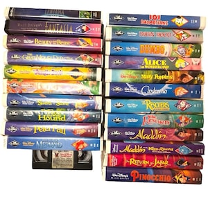 Disney black diamond classics vhs tape lot original 23! clamshell