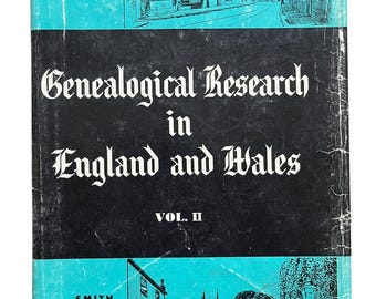 1954 hardcover 1st edition genealogical research in england and wales volume ii