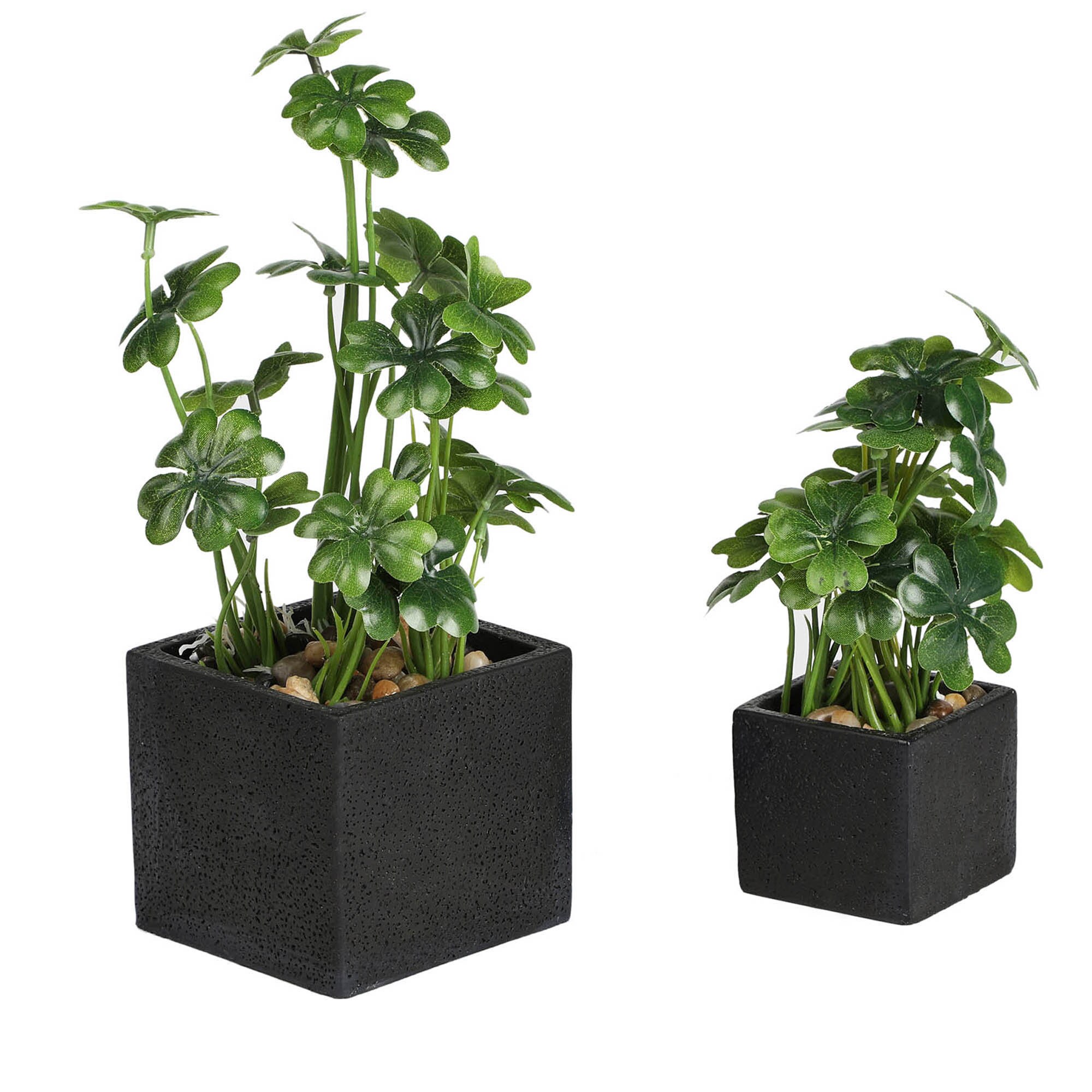 Artificial Desktop Plant Faux Tabletop Greenery in Square Etsy