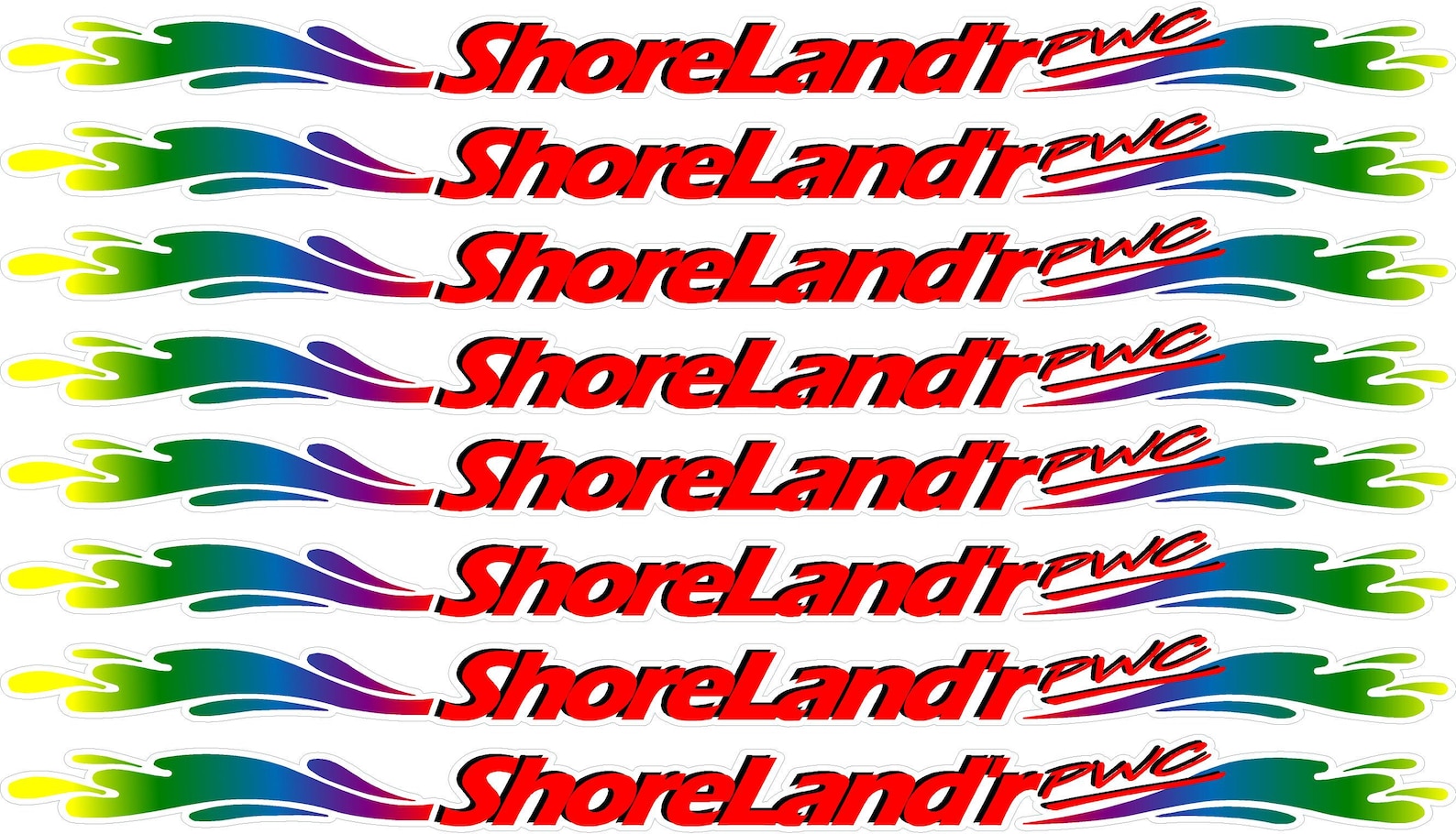 SHORELAND'R JETSKI TRAILER Decal Sticker Etsy