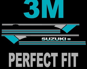 Suzuki Samurai Decals lines stickers turquoise, gray and white graphic decals