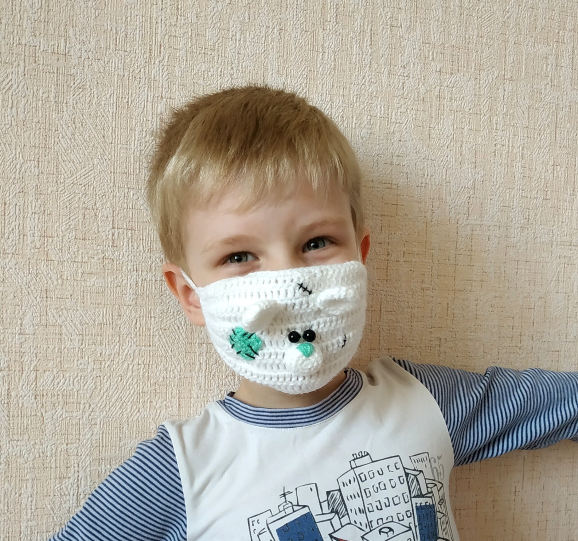 CROCHET FACE mask pattern PDF Reusable children face mask Etsy