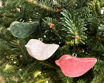 3 Mini ornamenti per uccelli fatti a mano