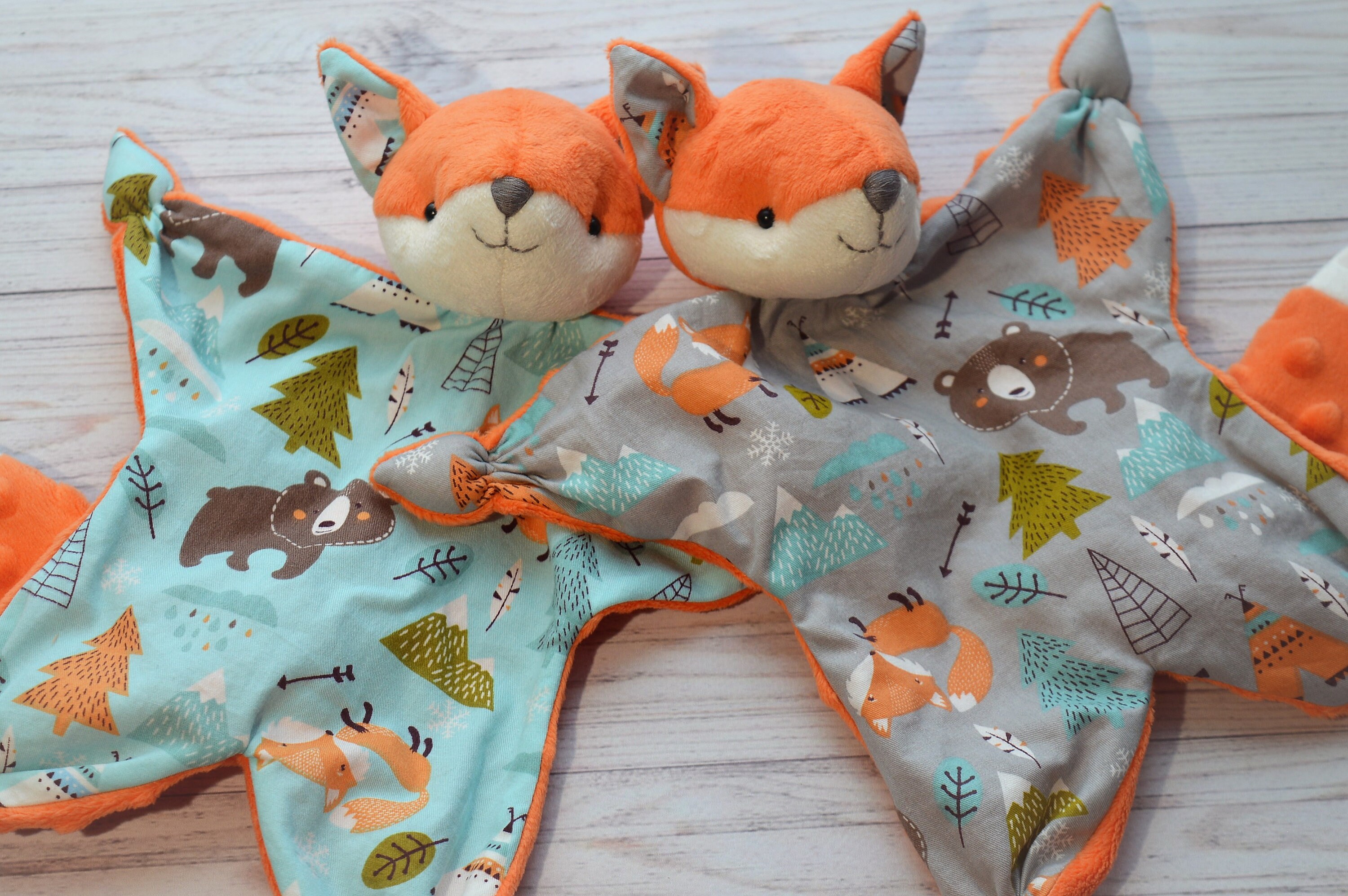 Fox toy Fox baby gifts Security blanket Fox baby blanket Etsy