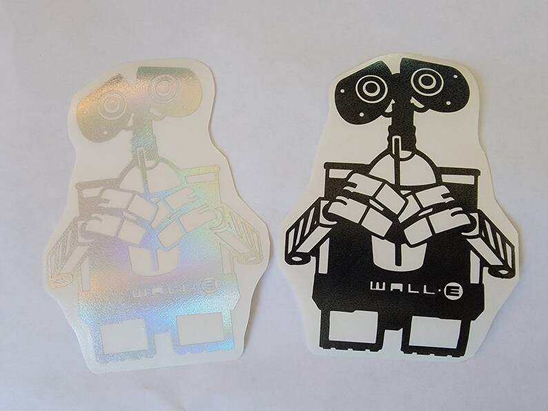 Walle Bumper Sticker Car Decal Walle and Eve Disney Bumper Etsy