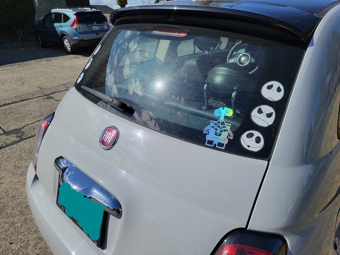 WallE Bumper Sticker Car Decal Walle and Eve Disney Bumper Etsy