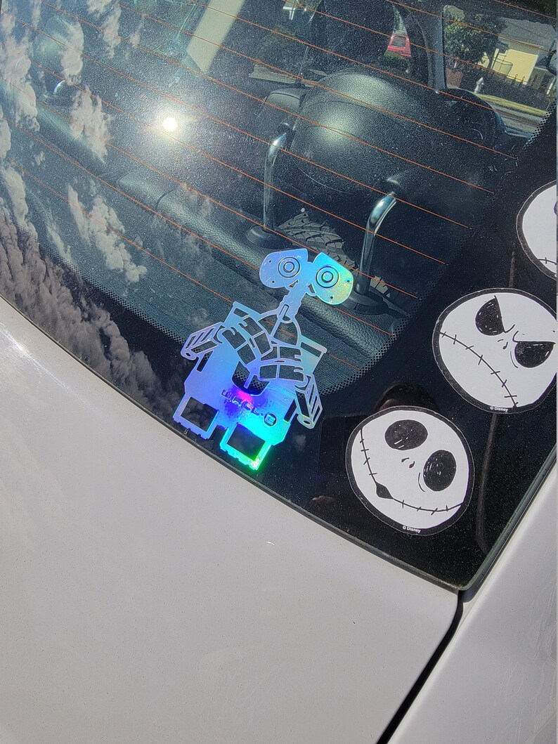 Walle Bumper Sticker Car Decal Walle and Eve Disney Bumper Etsy