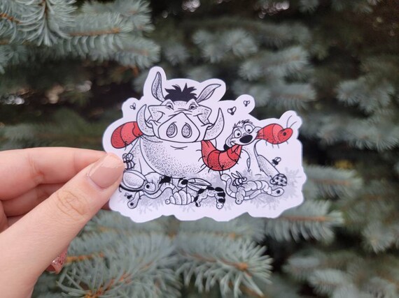 Stickers Lion King Sticker Timone & Pumbaa Sticker Disney Paper ...