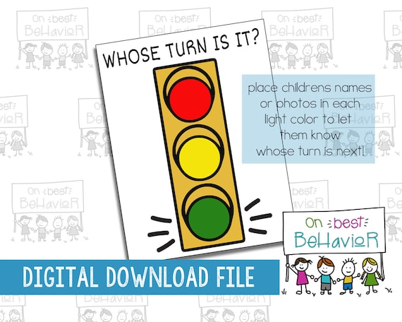 Traffic Light Chart For Kids