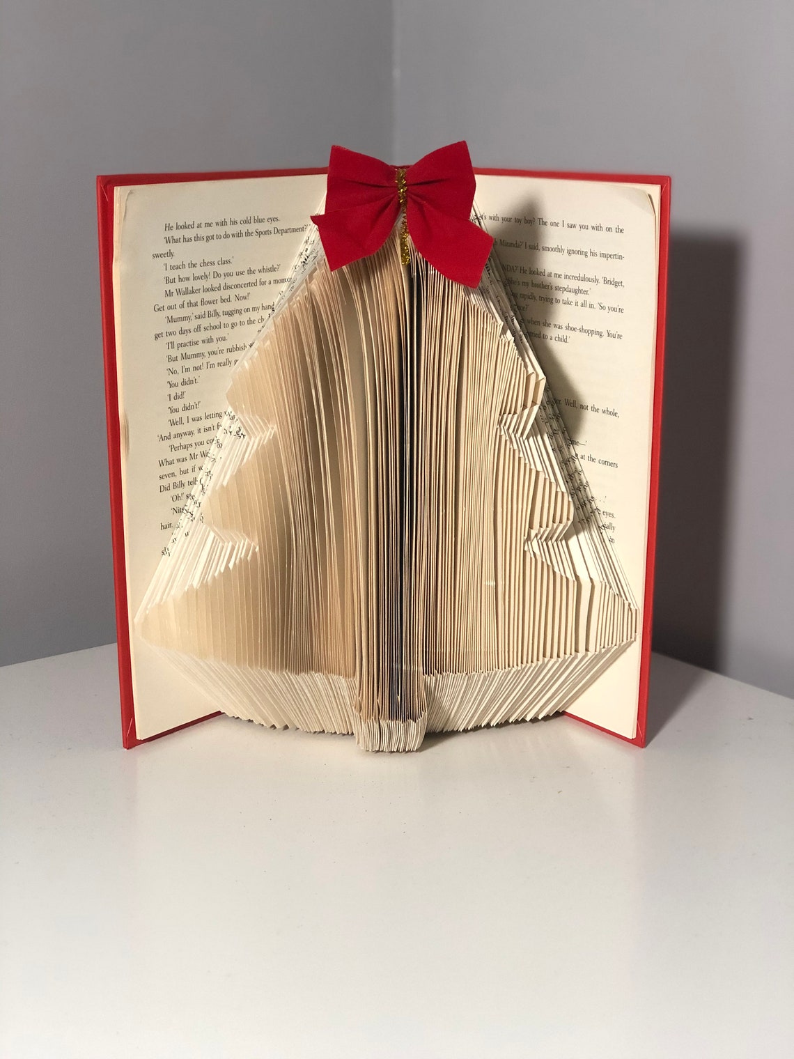 Christmas Tree Book Folding Pattern Etsy