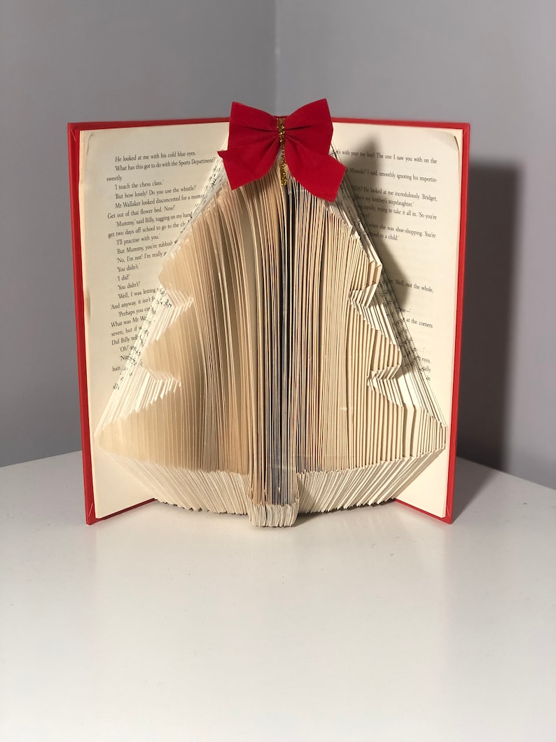Christmas tree Book folding pattern | Etsy