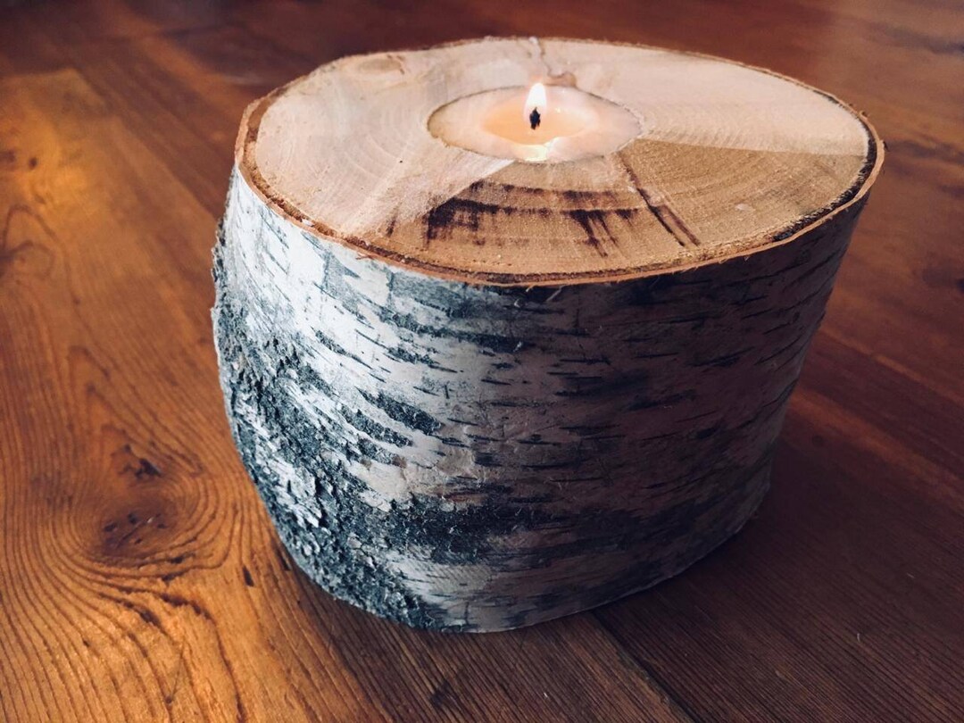 Maine Birch Candlesticks holds Votives Etsy