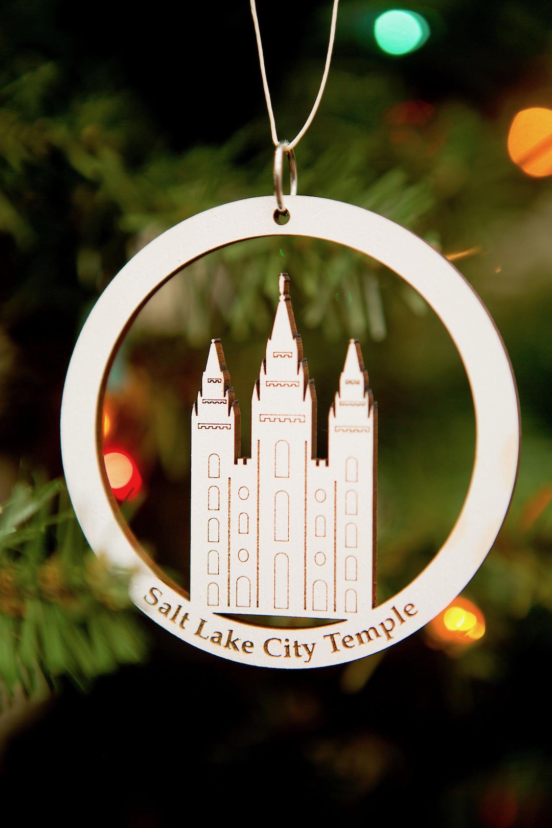Personalized LDS Temple Ornament, Custom Religious Gift, Wood Christmas ...
