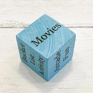 Personalized Wooden Game Dice: Custom Family Activity Die