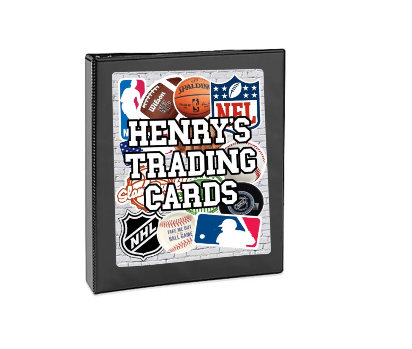 Trading Card Holder Book Collage Style Hard Cover Trading Etsy