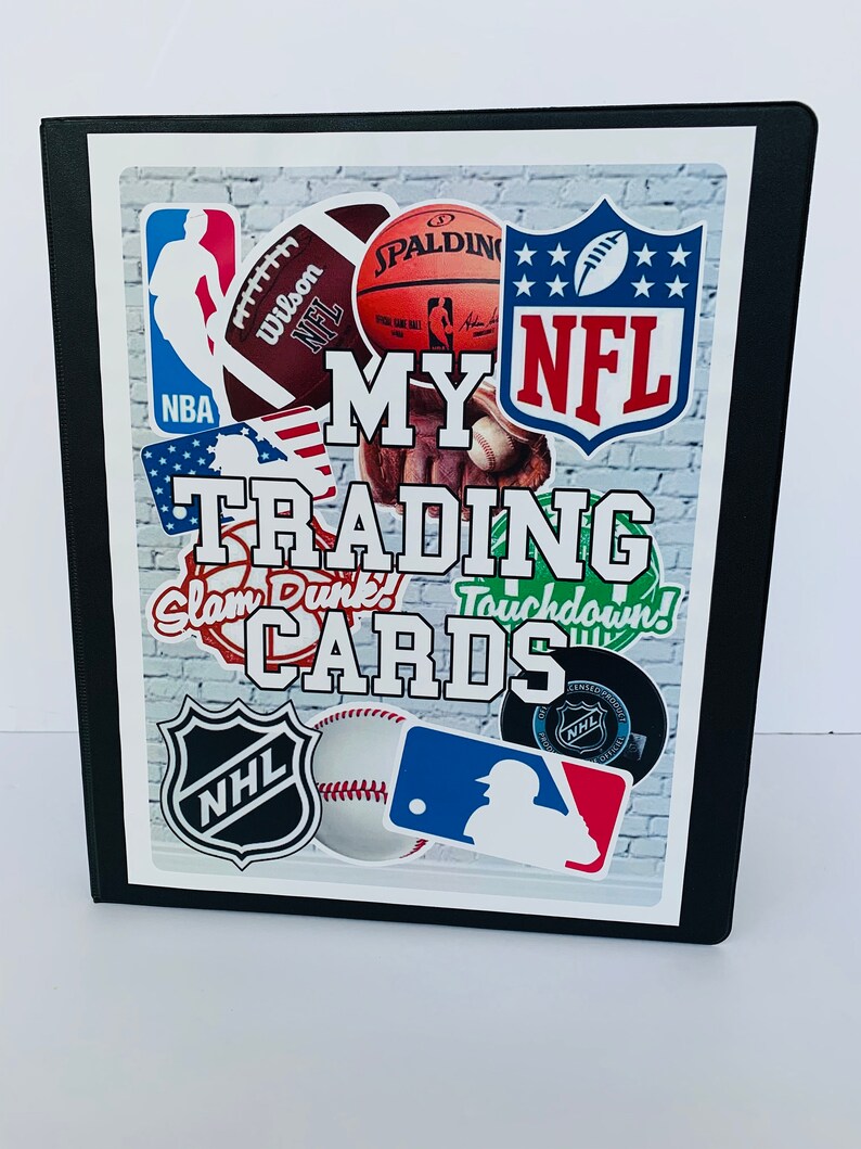 Trading Card Holder Book Collage Style Hard Cover Trading Etsy