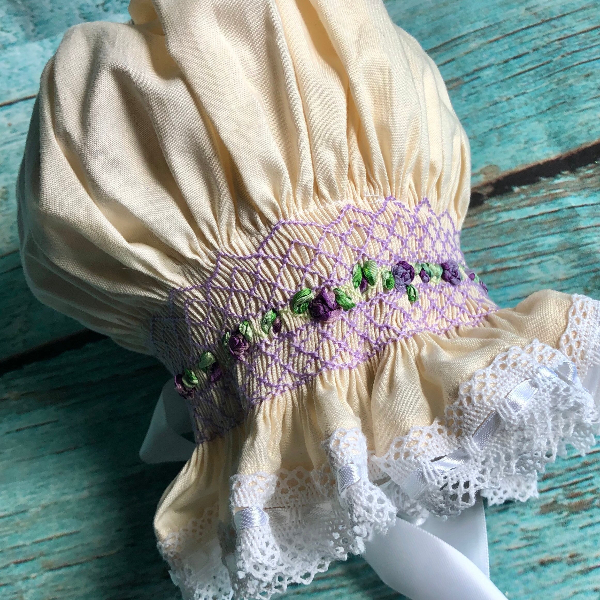 Baby Hand made hand smocked white baby with Etsy