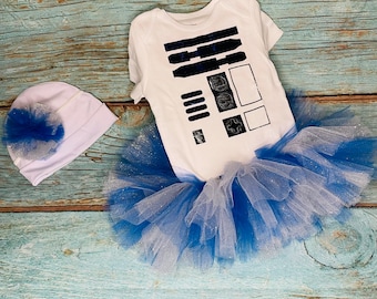 Baby tutu- silver and blue made of tulle