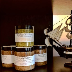 Eihcom’s Emulsified Black Tea Sugar Scrub | Black Owned Sugaring | Natural Black Owned | Sugar Scrub | Body Scrub | Exfoliating Sugar Scrub