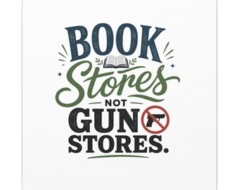 Póster "Librerías, no armerías", regalo para amantes de los libros, decoración de biblioteca, arte para la pared de la sala de lectura, lámina literaria, decoración de oficina, arte imprimible