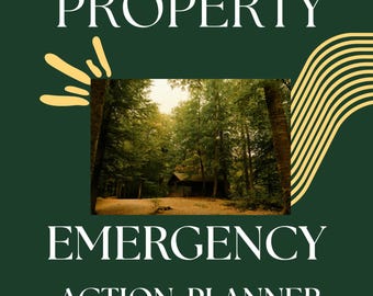 Plan de acción de emergencia para zonas sin acceso a la red eléctrica / Planificador de seguridad para el hogar / PDF imprimible para cabañas / Plantilla digital de preparación para la supervivencia