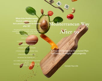 Planificador de la dieta mediterránea para adultos mayores de 50 años, guía de estilo de vida antiinflamatorio (descarga digital)