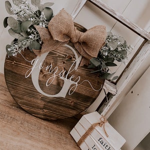 Wooden Circle Sign