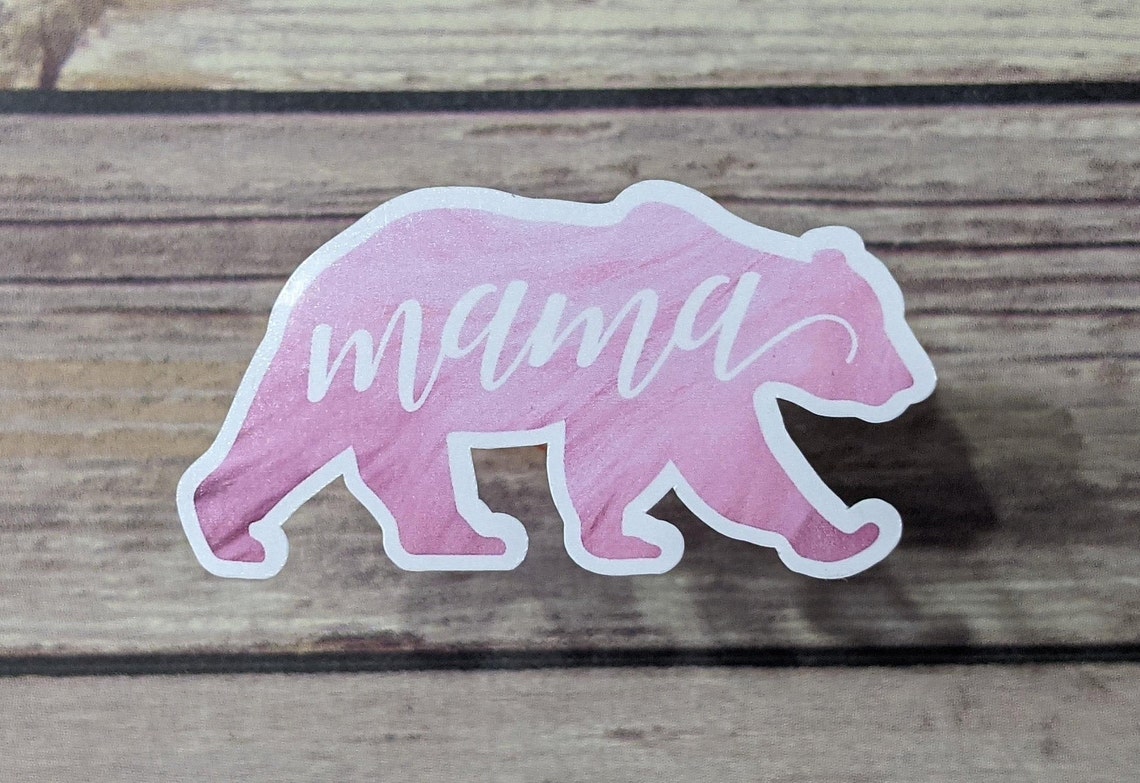 Mama Bear Sticker Colorful Mama Bear Mom Sticker Cute Mom - Etsy UK