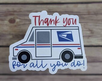 Thank You Mailbox Sticker, Mailman Thank You Sticker, Postal Worker Thank you, Essential Worker Thank you