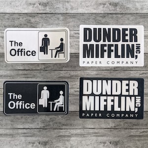 Dunder Mifflin Logo - B/W Sticker Sticker for Sale by pickledbeets