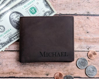 Custom Leather Engraved Wallet, High Quality custom wallet, gift for him, wallet gift, gift for dad, gift for boyfriend