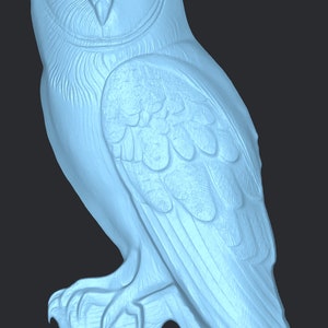 Realistische kerkuil STL voor CNC- en 3D-printen | 3D-model uil voor precisiesnijwerk