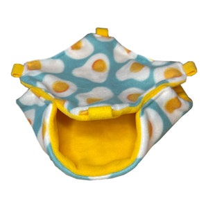 Small animal big sunny side up egg two tier fleece hanging hammock for rats, ferrets, guinea pigs, hamsters  and more