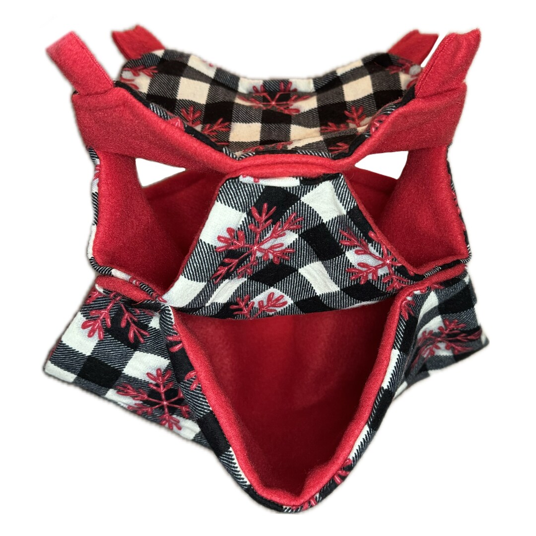 Christmas Small Animal 3 Tier Hanging Hammock Checkered Snow Flake