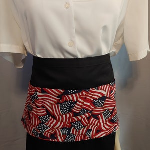 Waving Flags Patriotic Waitress/Server Apron