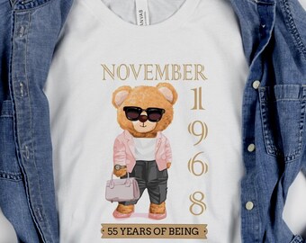 Personalised T-Shirt Teddy Bear 5 Colour - Custom Print Bear 24 Cm Sitting (M) E - Foto 10