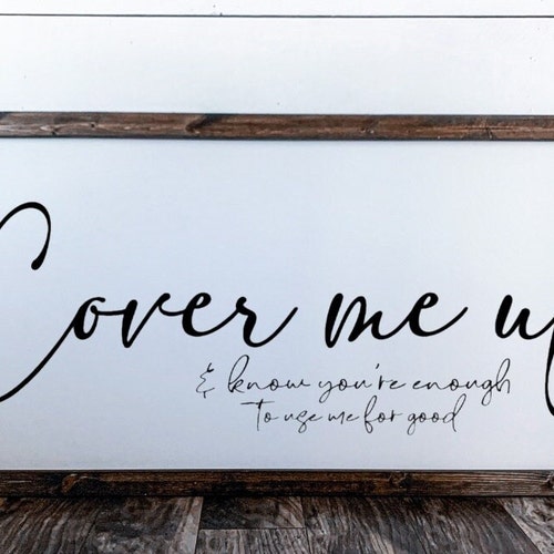 Cover Me up Lyrics Sign Master Bedroom Sign Bedroom Wall Etsy