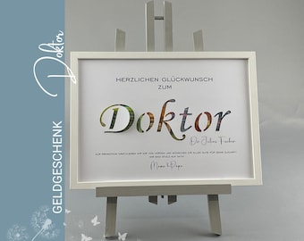personalisiertes Geldgeschenk Promotion Gratulation Glückwünsche DOKTOR 079