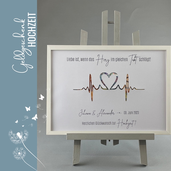 personalized money gift wedding HERZTAKT marriage ceremony 005