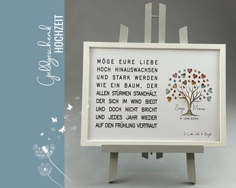 Cadeau d'argent personnalisé ARBRE D'AMOUR mariage mariage mariés 007