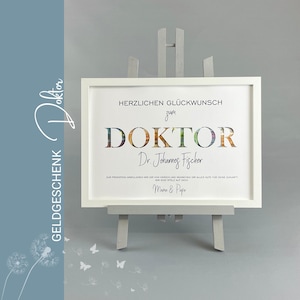 Geldgeschenk Doktorarbeit personalisiert Promotion Doktortitel DOKTOR 143